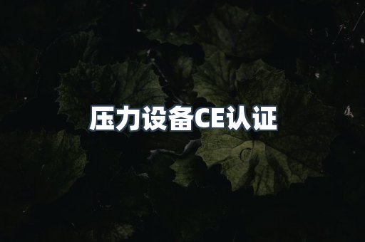 压力设备CE认证
